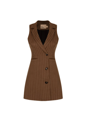 The Pinstripe Command Dress