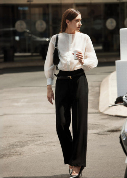 Cocosin Black Straight Leg Trousers