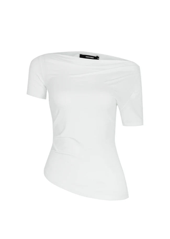 Cocosin White Asymmetric Top