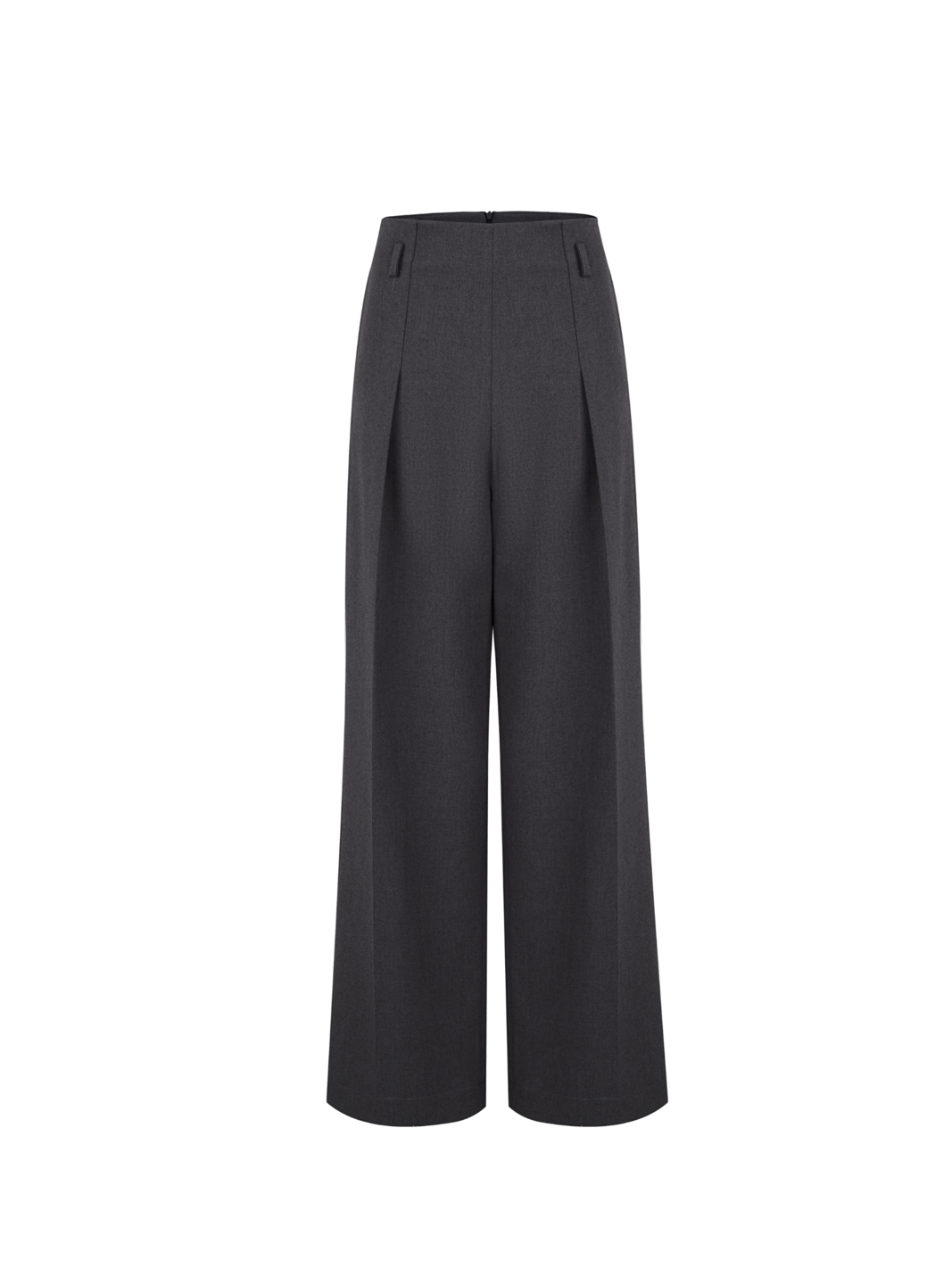 Grey Pleated Pants