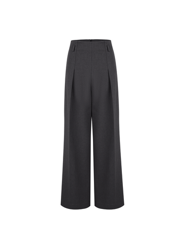 Grey Pleated Pants