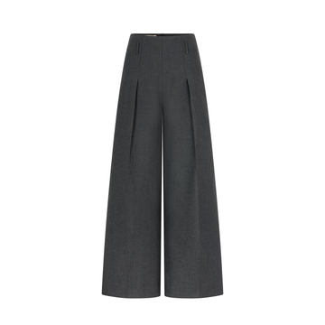 Tailored Grey Pleated Pants