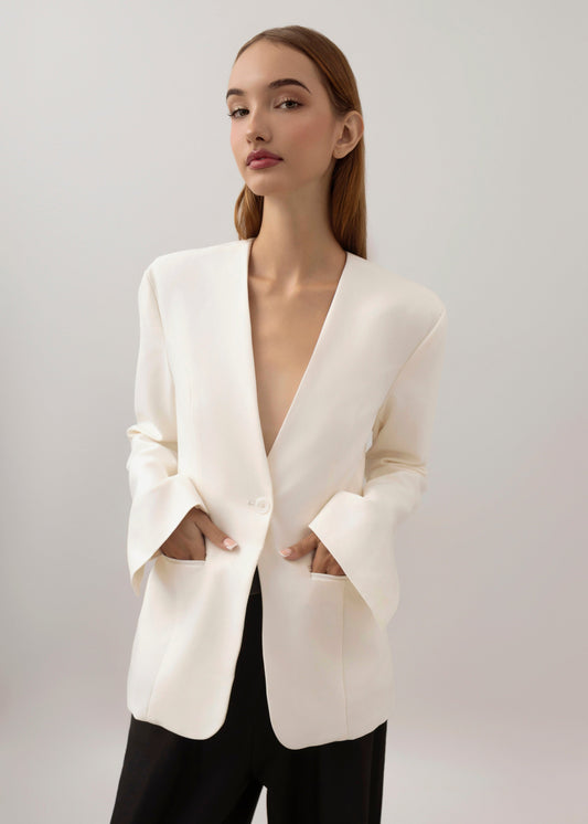 Signature White Blazer